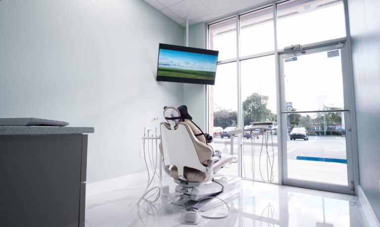 Modern dental exam room at SP Smile Dentistry