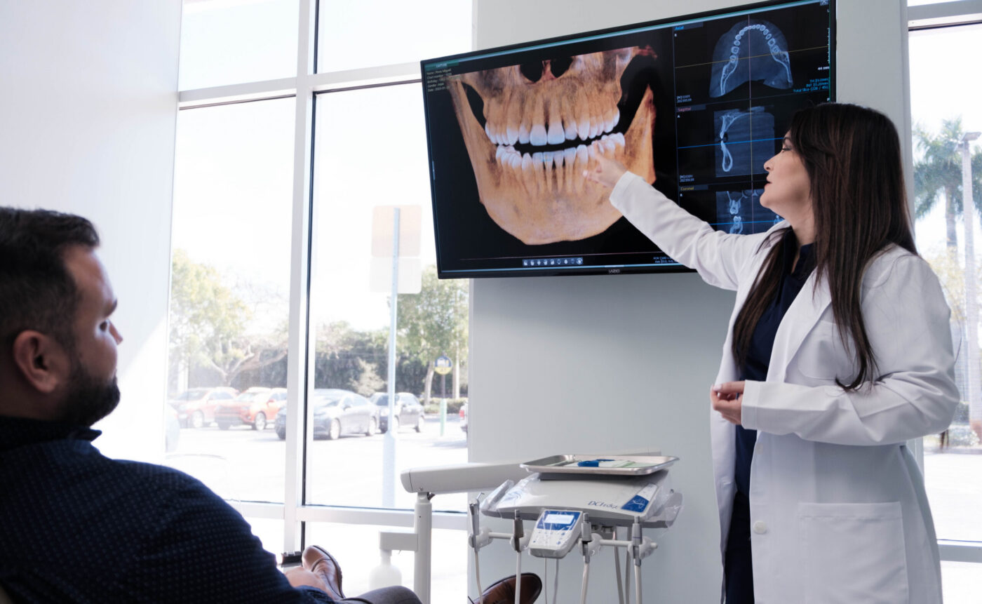 Digital dental x-ray patient review at SP Smile Dentistry in West Kendall