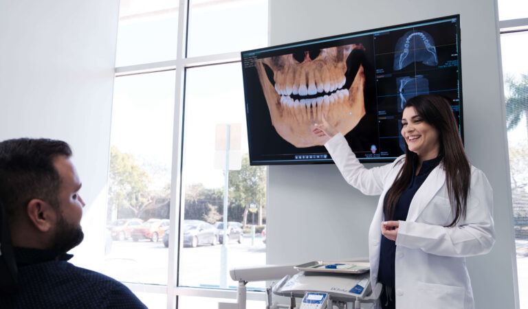 Patient receiving dental consultation at SP Smiles Dentistry